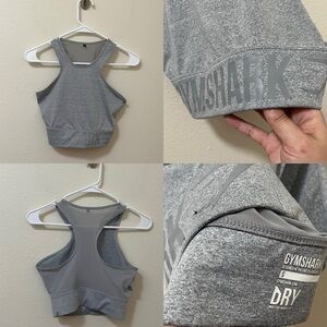 Gymshark Gray Racerback Crop Top